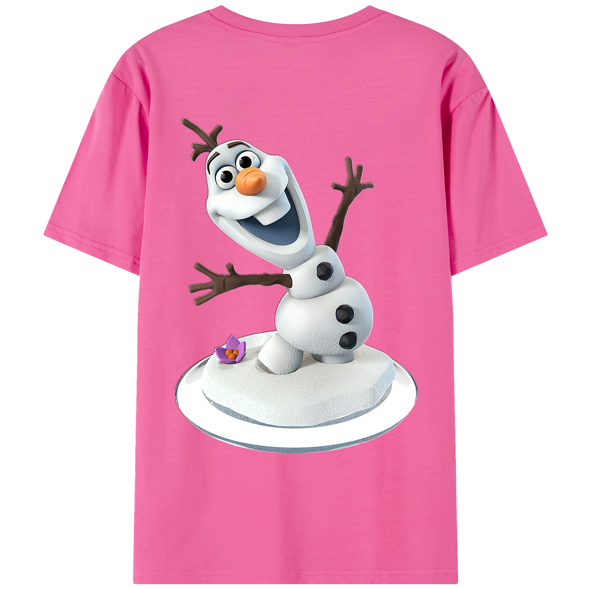 （画像用） アナと雪の女王 アンナ エルサ Frozen Anna Elsa レディース半袖Tシャツ(バックプリント)